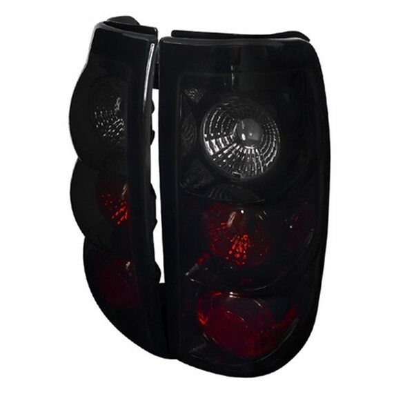 Overtime Glossy Black Housing Euro Tail Lights with Smoke for 99 to 02 Chevrolet Silverado, 10 x 19 x 25 in. OV2654323 - main